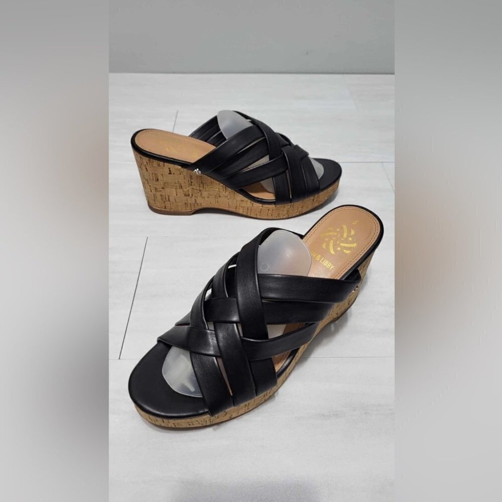 Sam & Libby Wedge Leather Sandals